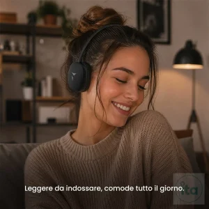 Cuffie Wireless Bluetooth Nere TECHMADE Leggere e Comode - Image 04 (August 21, 2026)